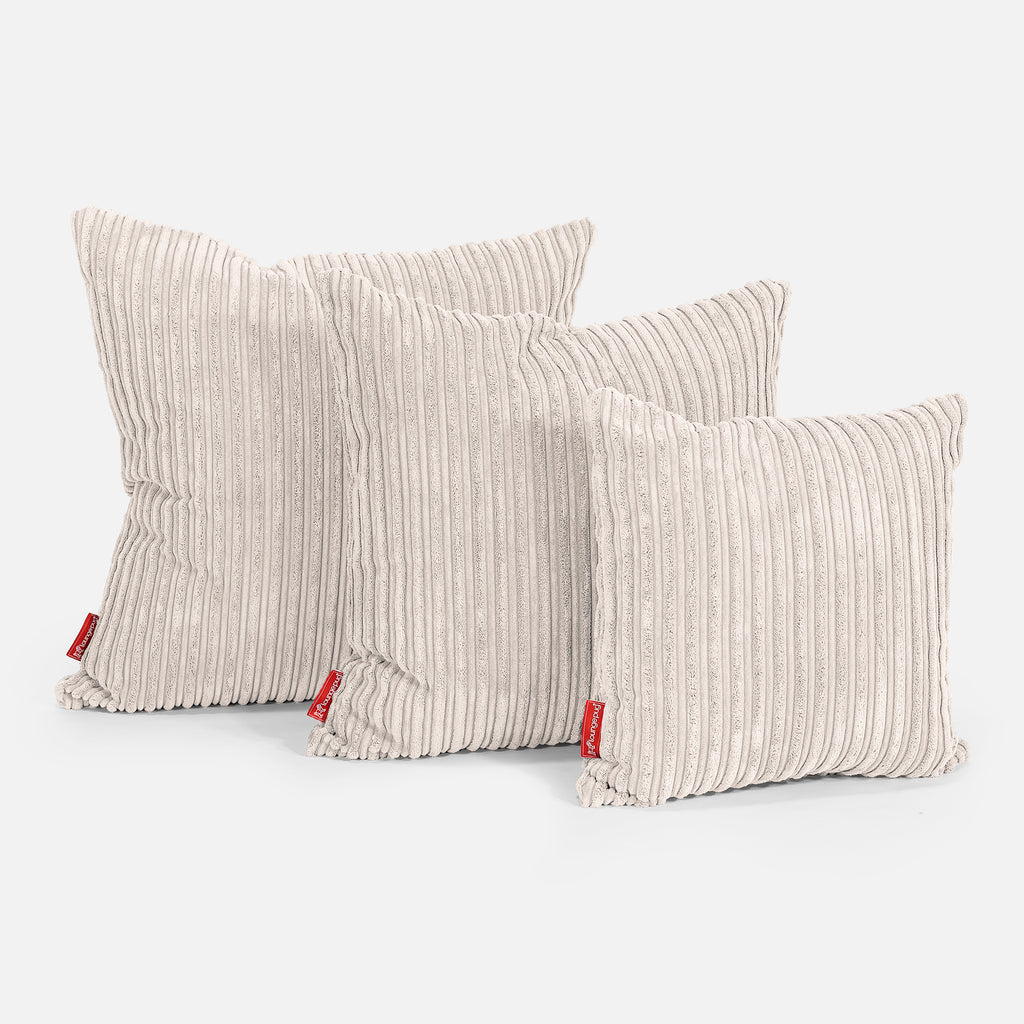 Scatter Cushion 47 x 47cm - Cord Ivory 02