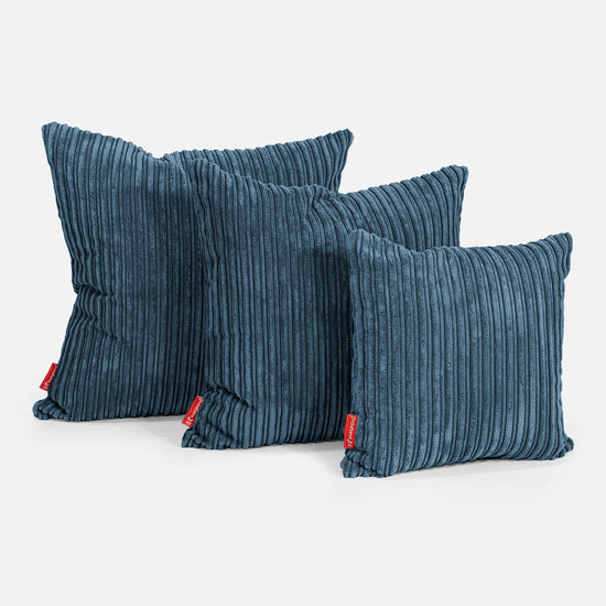 Scatter Cushion 47 x 47cm - Cord Navy Blue 02