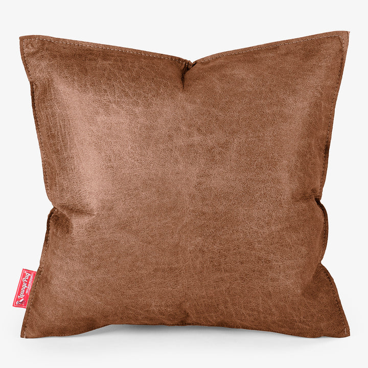 Scatter Cushion 47 x 47cm - Distressed Leather British Tan 01