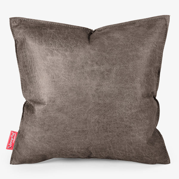 Scatter Cushion 47 x 47cm - Distressed Leather Natural Slate 01