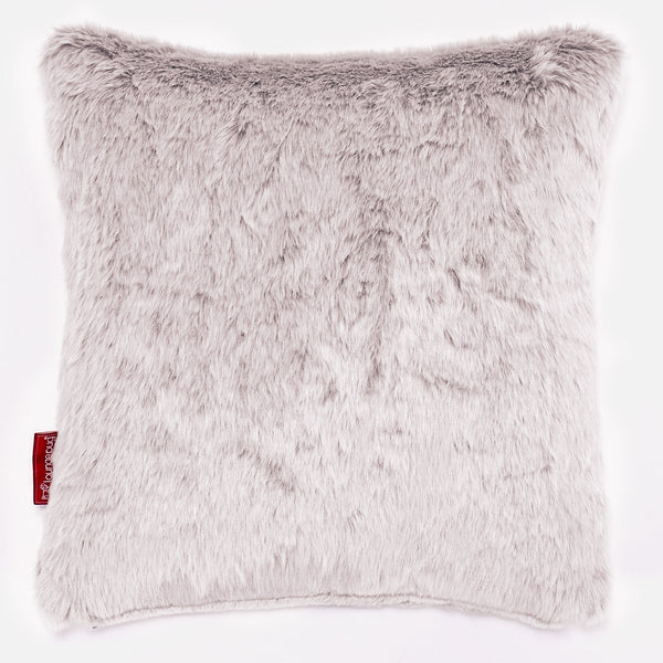 Scatter Cushion 47 x 47cm - Faux Rabbit Fur Dusty Pink 01