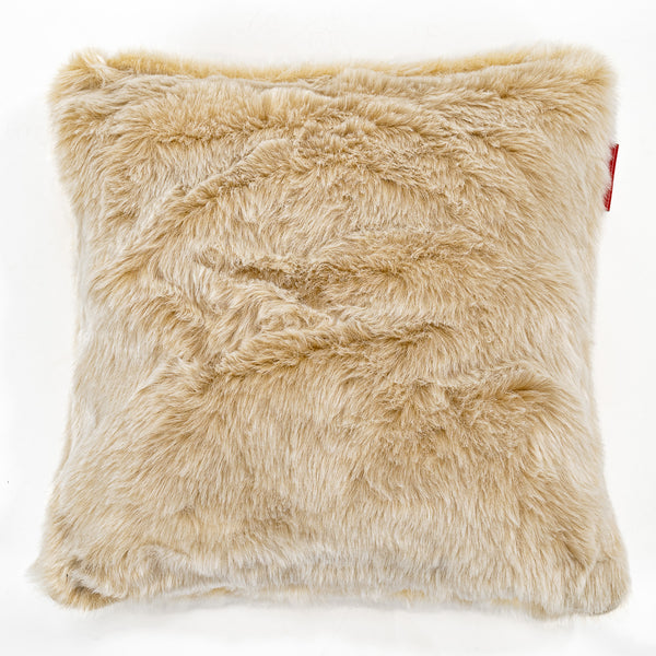 Decorative Cushion 47 x 47cm - Faux Fur Sheepskin White 01