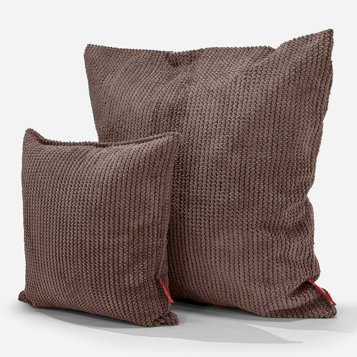 Scatter Cushion 47 x 47cm - Pom Pom Chocolate Brown 02
