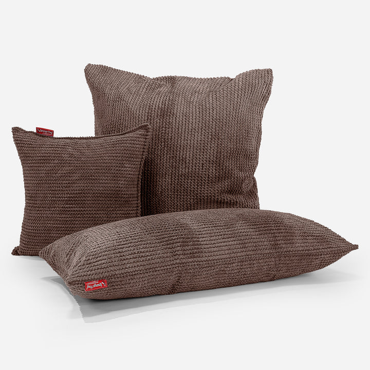 Scatter Cushion 47 x 47cm - Pom Pom Chocolate Brown 04
