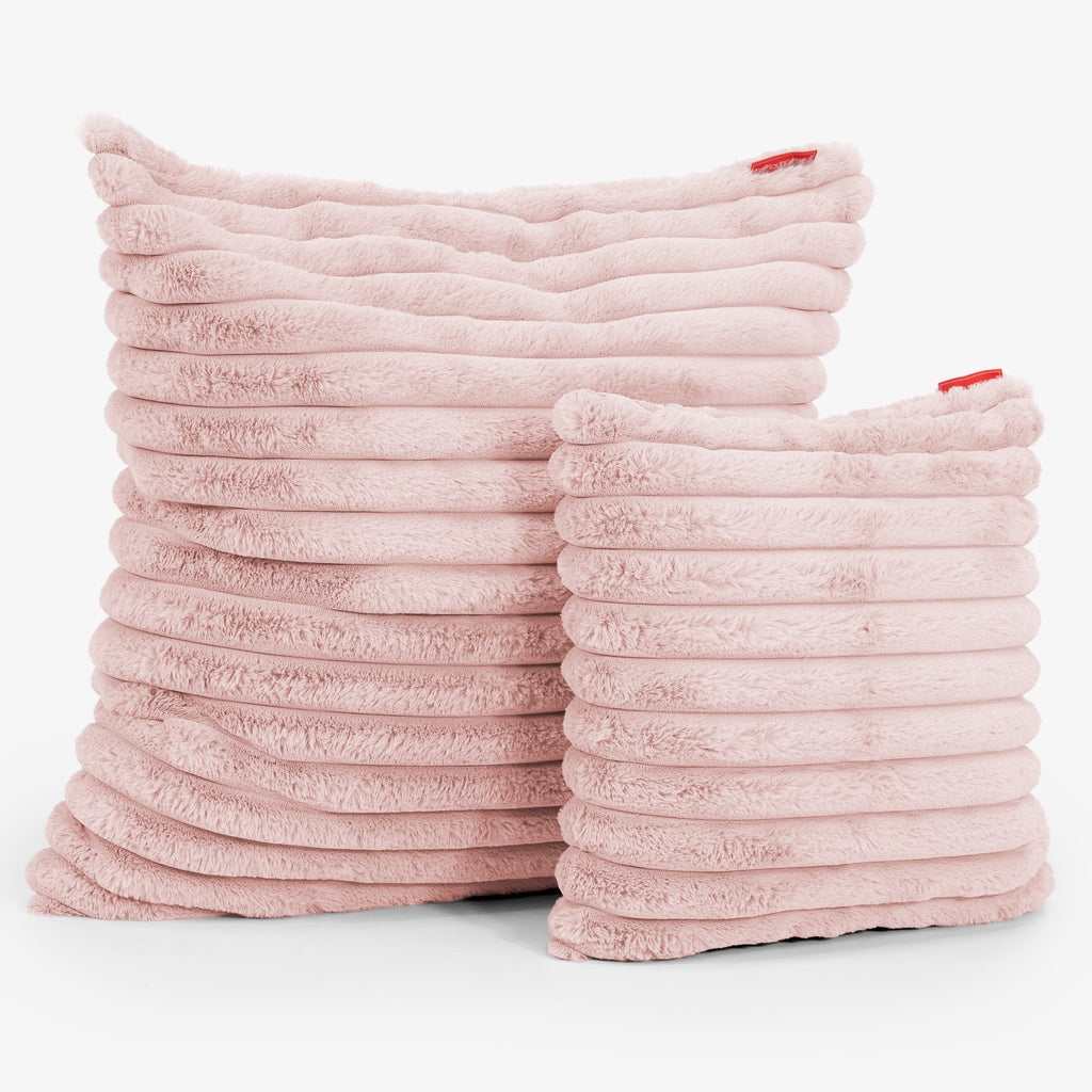 Scatter Cushion Cover 47 x 47cm - Ultra Plush Cord Dusty Pink 02