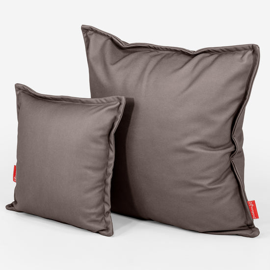 Scatter Cushion Cover 47 x 47cm - Vegan Leather Chocolate 02