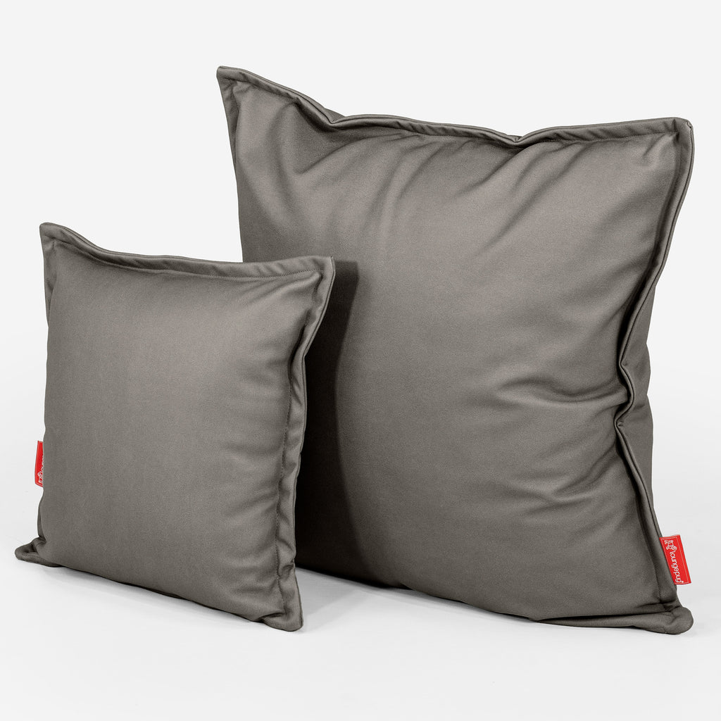 Scatter Cushion Cover 47 x 47cm - Vegan Leather Grey 02
