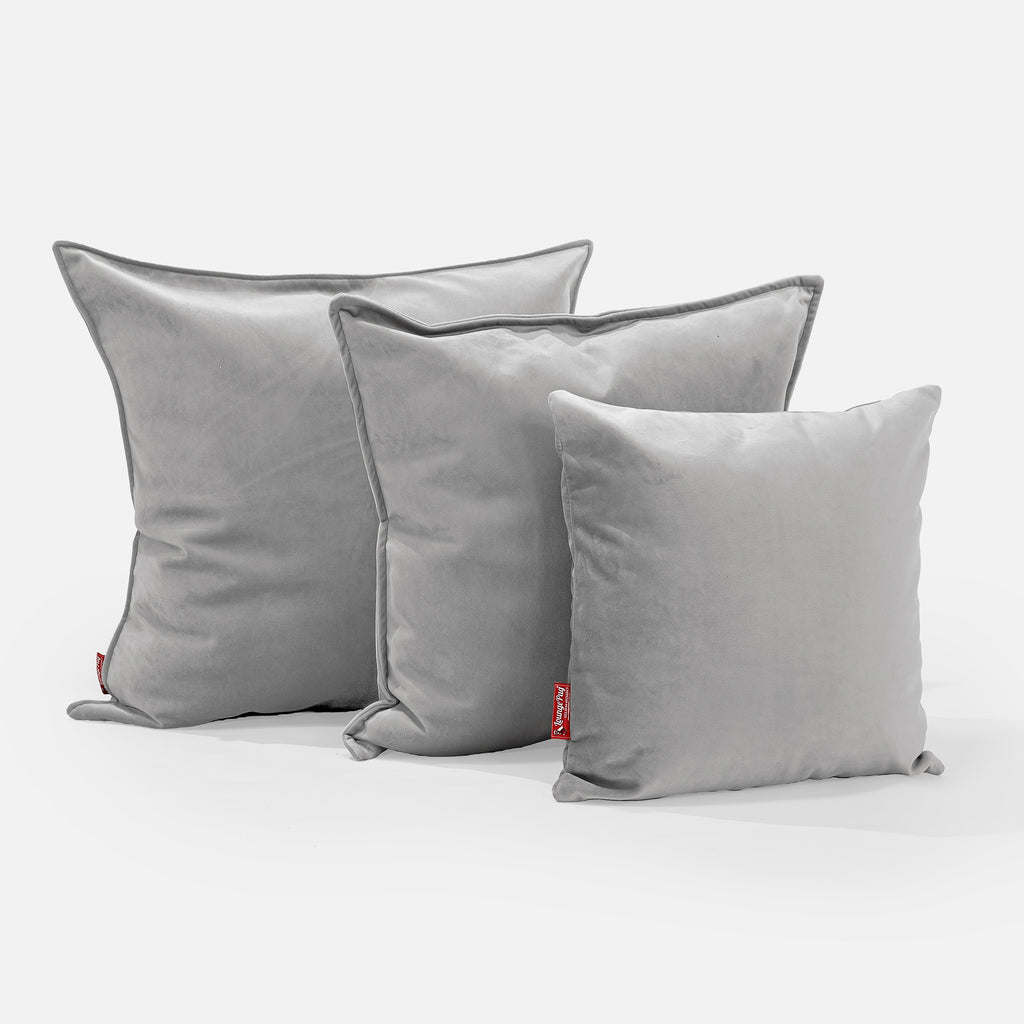 Scatter Cushion 47 x 47cm - Velvet Silver 02