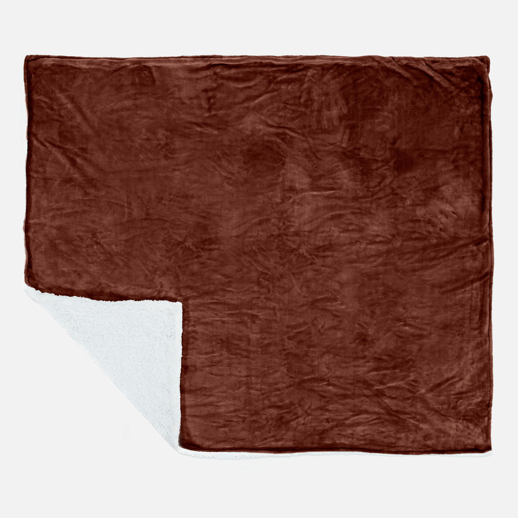 Sherpa Throw / Blanket - Fleece Brown 03