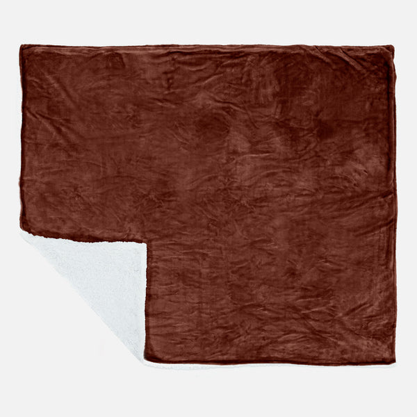 Sherpa Throw / Blanket - Fleece Brown 01