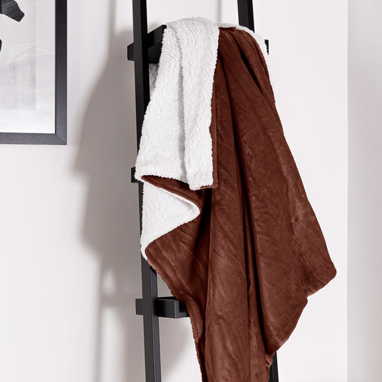 Sherpa Throw / Blanket - Fleece Brown 05