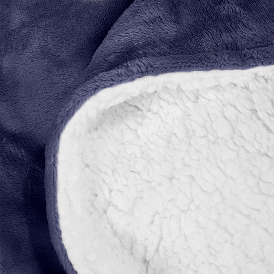 Sherpa Throw / Blanket - Fleece Dark Blue 04