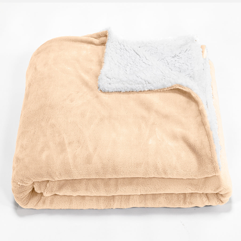 Sherpa Throw / Blanket - Fleece Light Mink 01
