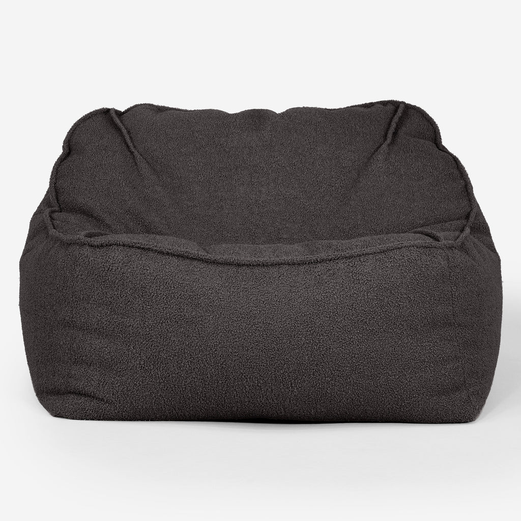 Sloucher Bean Bag Chair - Boucle Graphite Grey 01