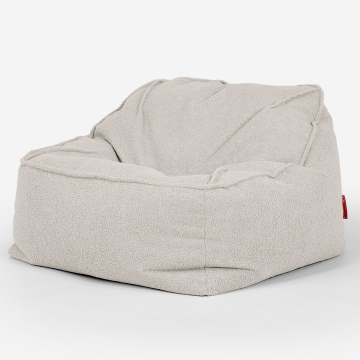 Sloucher Bean Bag Chair - Boucle Ivory 03