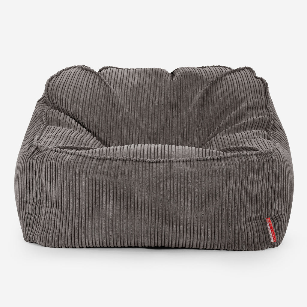 Sloucher Bean Bag Chair - Cord Graphite Grey 01
