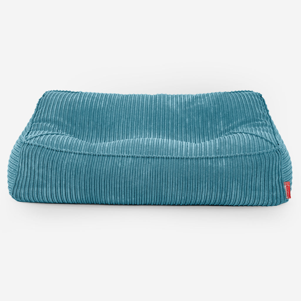 Sloucher Bean Bag Sofa - Cord Aegean Blue 01