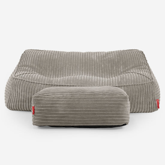 Sloucher Bean Bag Sofa - Cord Mink 02
