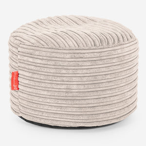 Small Round Footstool - Cord Ivory