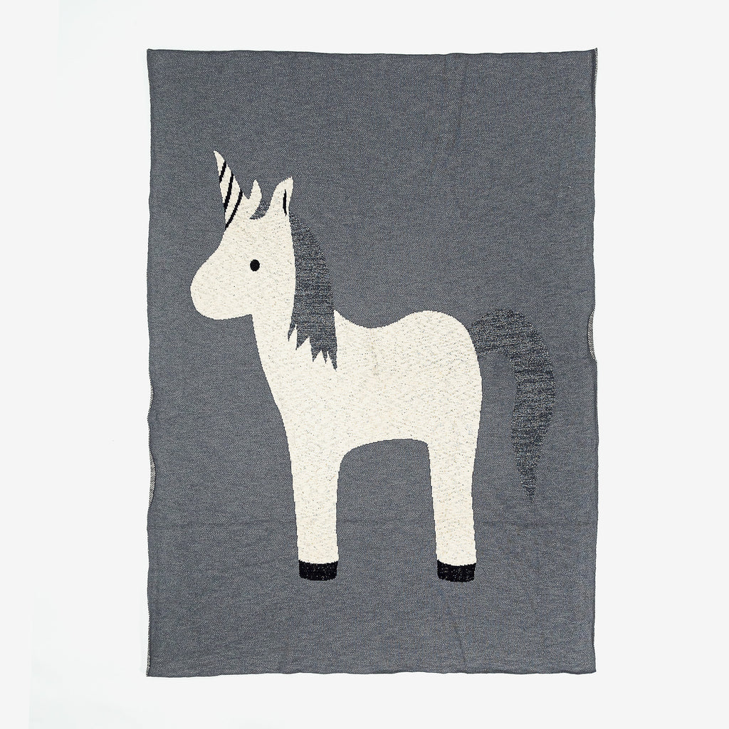 Throw / Blanket - 100% Cotton Solo Unicorn 03
