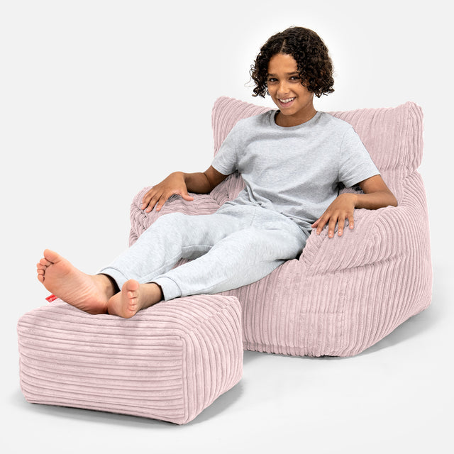 Teens Bean Bag Armchair 6-14 yr - Cord Blush Pink 01