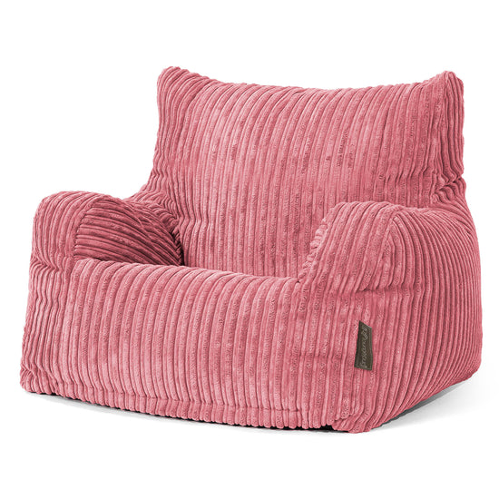 Teens Bean Bag Armchair 6-14 yr - Cord Coral Pink 02