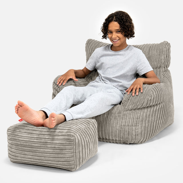 Teens Bean Bag Armchair 6-14 yr - Cord Mink 01