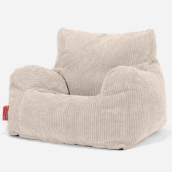 Teens Bean Bag Armchair 6-14 yr - Pom Pom Ivory 01