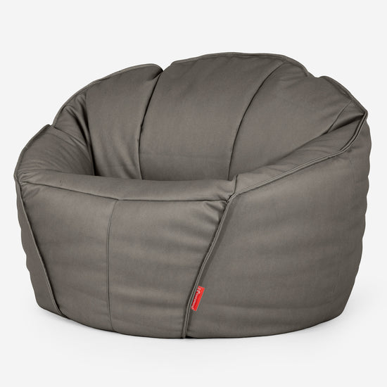 Ultimate Classic Gaming Bean Bag Chair - Vegan Leather Grey 01