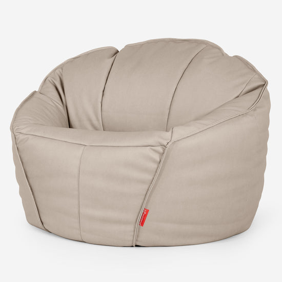 Ultimate Classic Gaming Bean Bag Chair - Vegan Leather Ivory 01