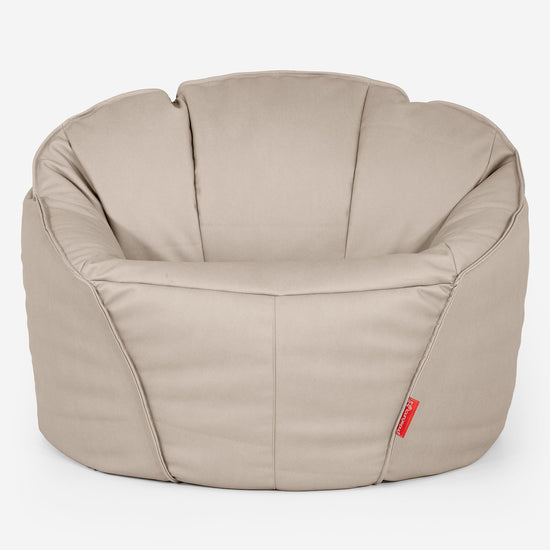 Ultimate Classic Gaming Bean Bag Chair - Vegan Leather Ivory 02