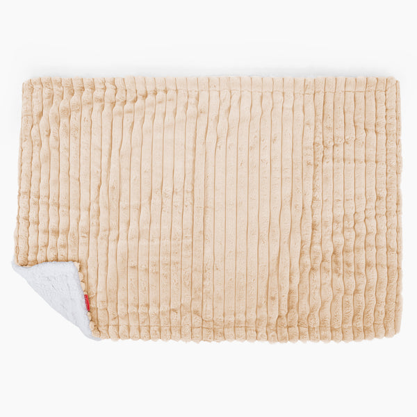 Sherpa Throw / Blanket - Ultra Plush Cord Peach 01