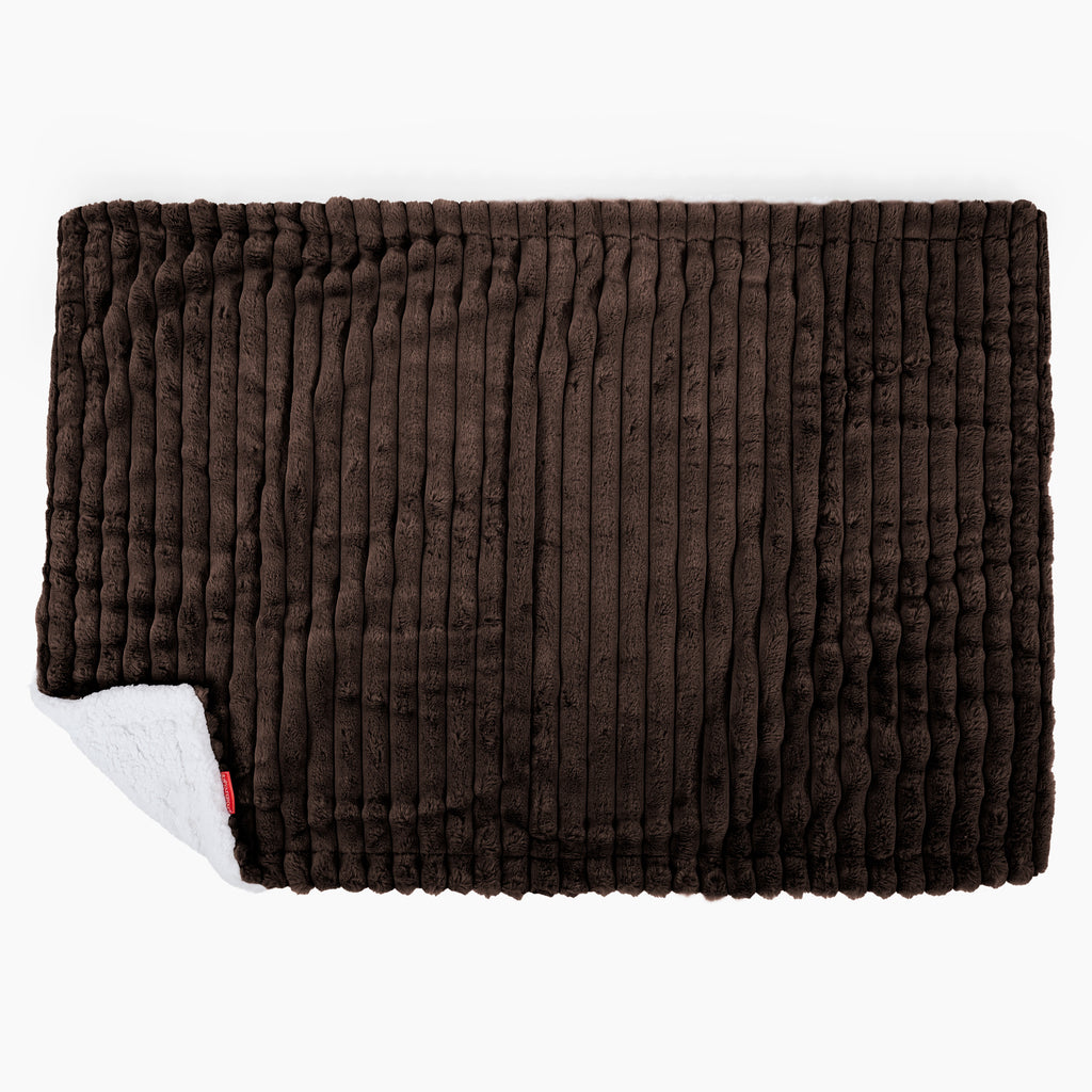 Sherpa Throw / Blanket - Ultra Plush Cord Sable 03