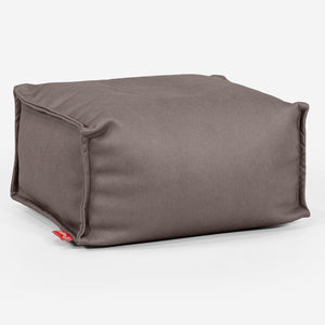 Small Footstool - Vegan Leather Chocolate