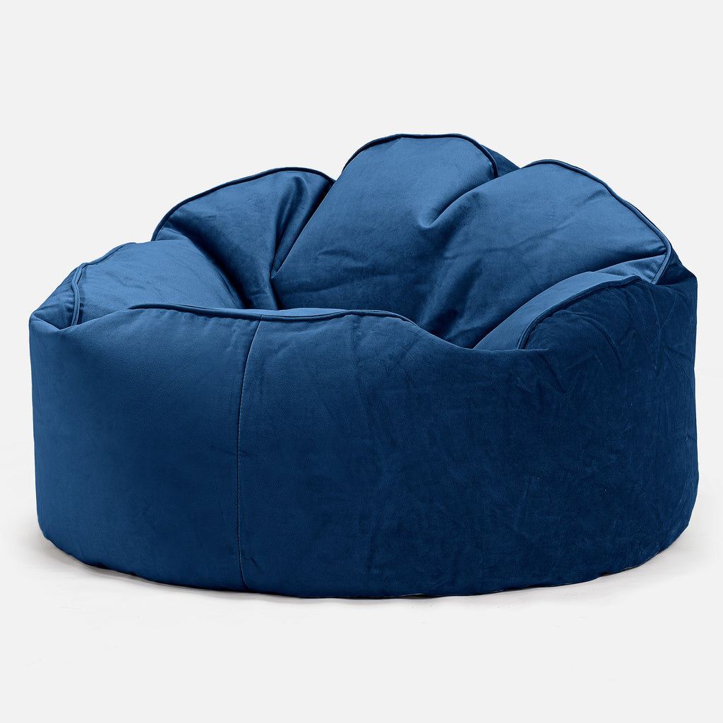 Mini Mammoth Bean Bag Chair - Velvet Midnight Blue 01