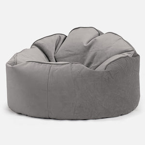 Archi Bean Bag Chair - Velvet Silver