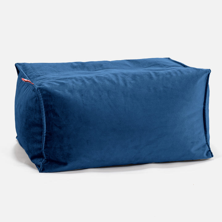 Small Footstool - Velvet Midnight Blue 01
