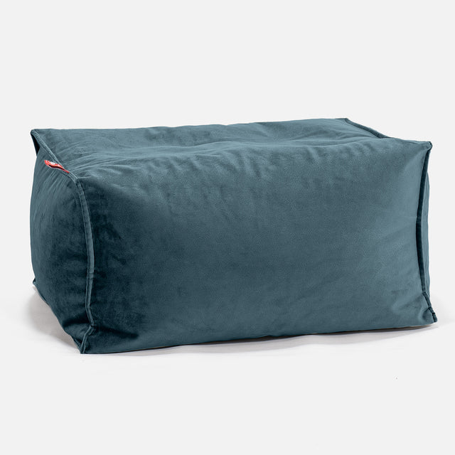 Small Footstool - Velvet Teal 01