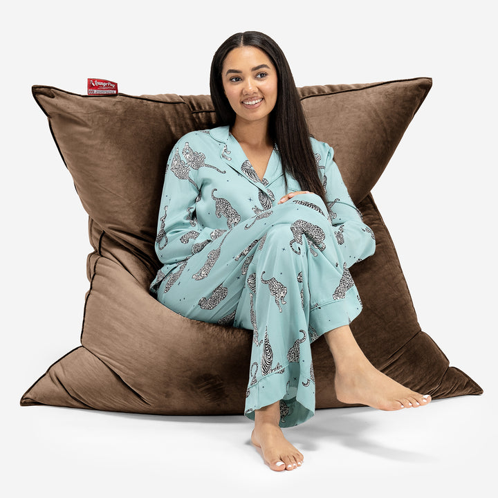 XL Pillow Beanbag - Velvet Espresso 01