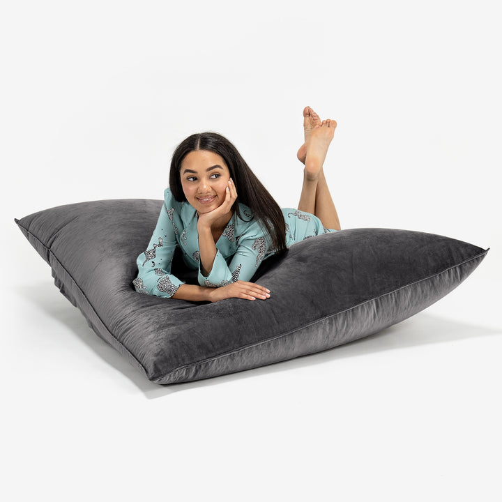 XL Pillow Beanbag - Velvet Graphite Grey 03