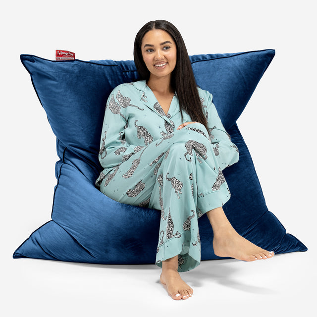 XL Pillow Beanbag - Velvet Midnight Blue 01