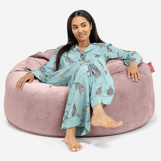 Mammoth Bean Bag Sofa - Velvet Rose Pink 01