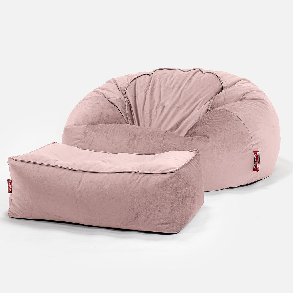 Classic Sofa Bean Bag - Velvet Rose Pink 02