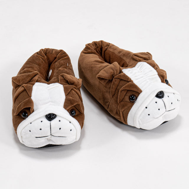 Men's Bulldog Novelty Slippers 01