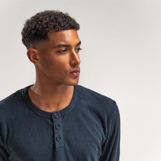 Men's Navy Check Pyjamas 06
