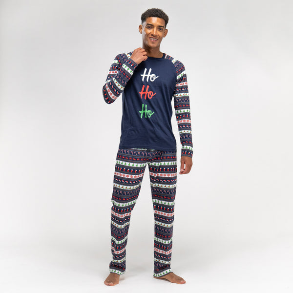 Men's Christmas Fairisle Printed Jersey Pyjamas 01
