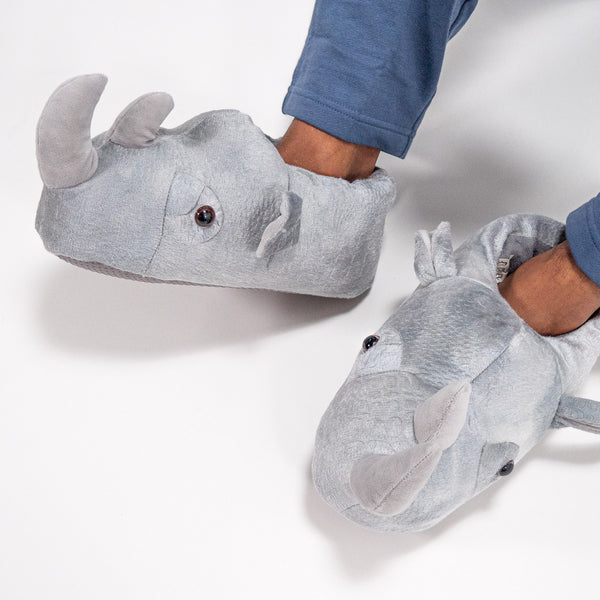 Men's Rhino Slippers Fabric Close-up Image