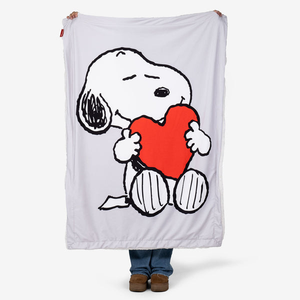 Snoopy Fleece Throw / Blanket - Heart 01