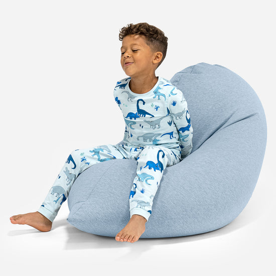 Children's Bean Bag Tall 2-6 yr - Stretchy Cotton Baby Blue 01