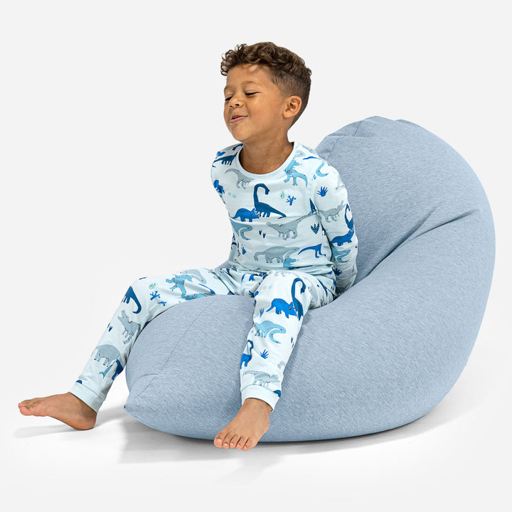 Children's Bean Bag Tall 2-6 yr - Stretchy Cotton Baby Blue 01